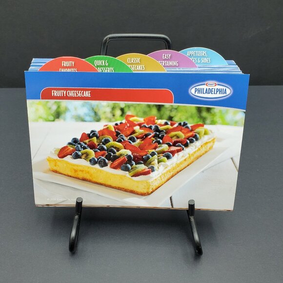 Philadelphia Cream Cheese Recipe Collection Metal Kraft Recipe Box and Cards - Picture 4 of 5